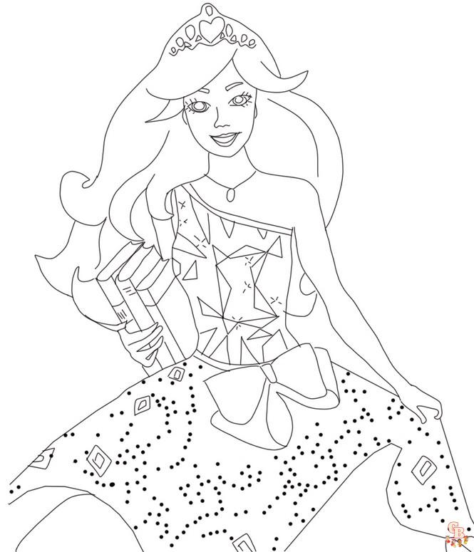 Barbie coloring for free - The best Barbie coloring pages for children