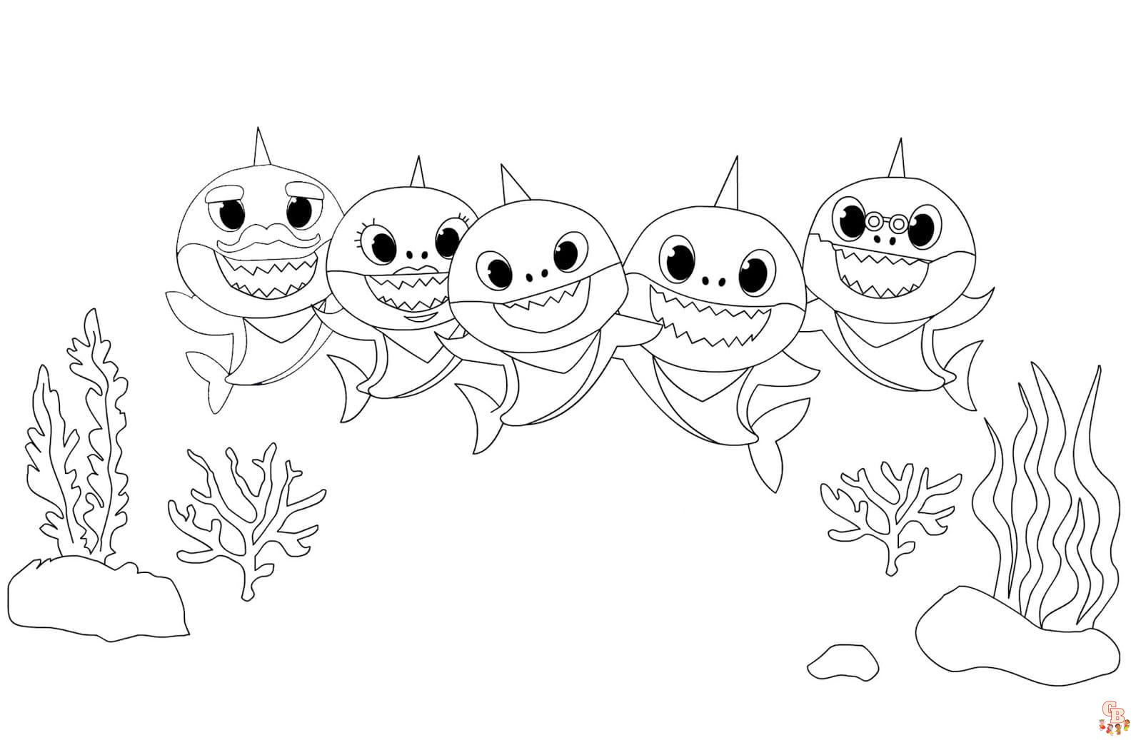 coloriage Baby Shark