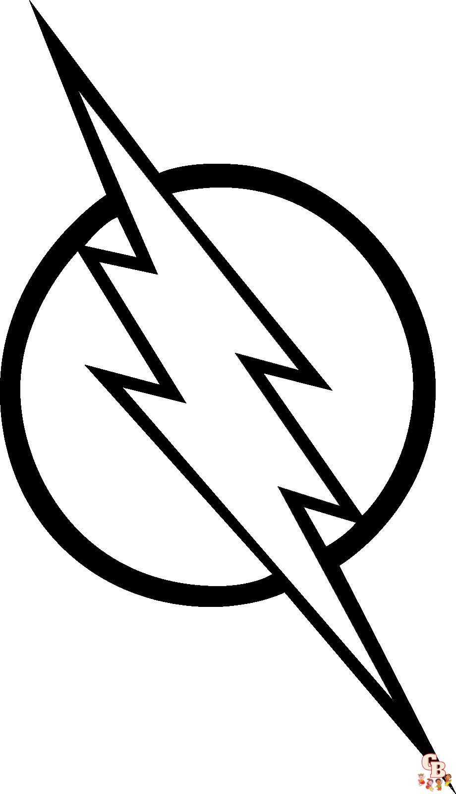 coloriage du logo de The Flash