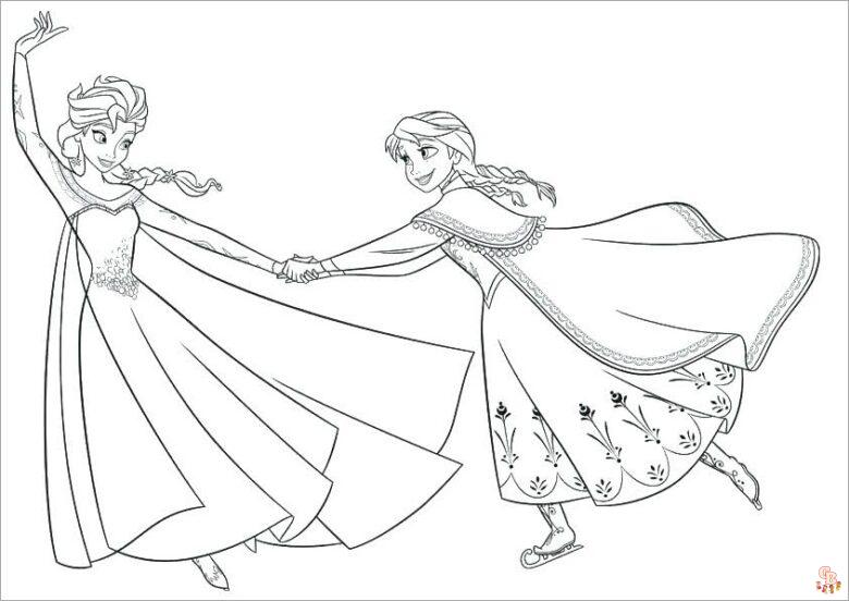 Pagina da colorare di Frozen - Disegni da colorare Disney Frozen 2