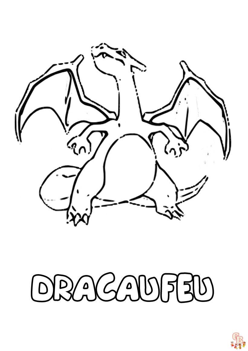 Coloriage Dracaufeu - Pages à colorier gratuites de Dracaufeu et autres personnages Pokemon