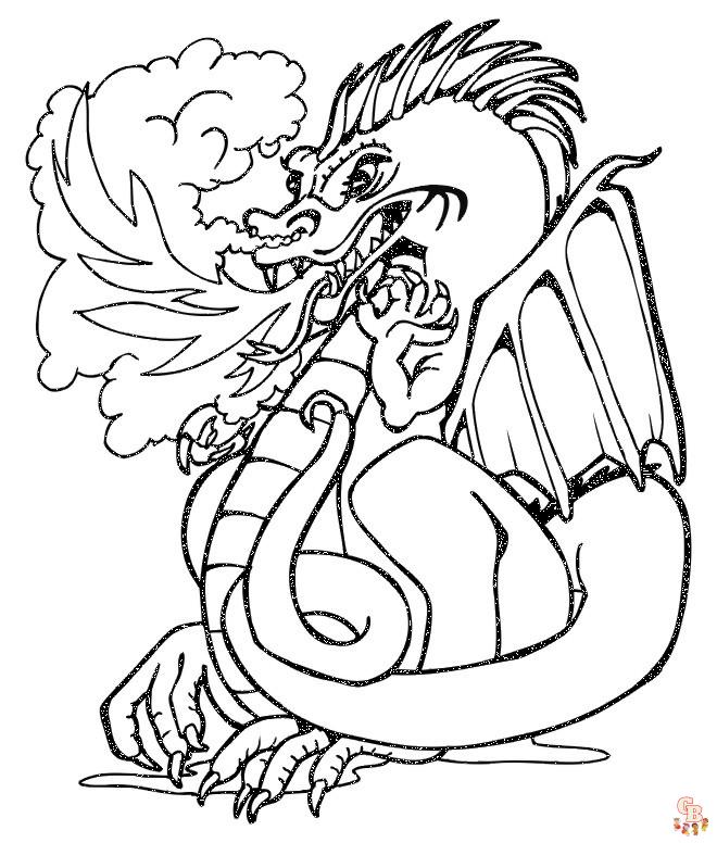 Coloriage dragon des dessins de dragons légendaires à colorier