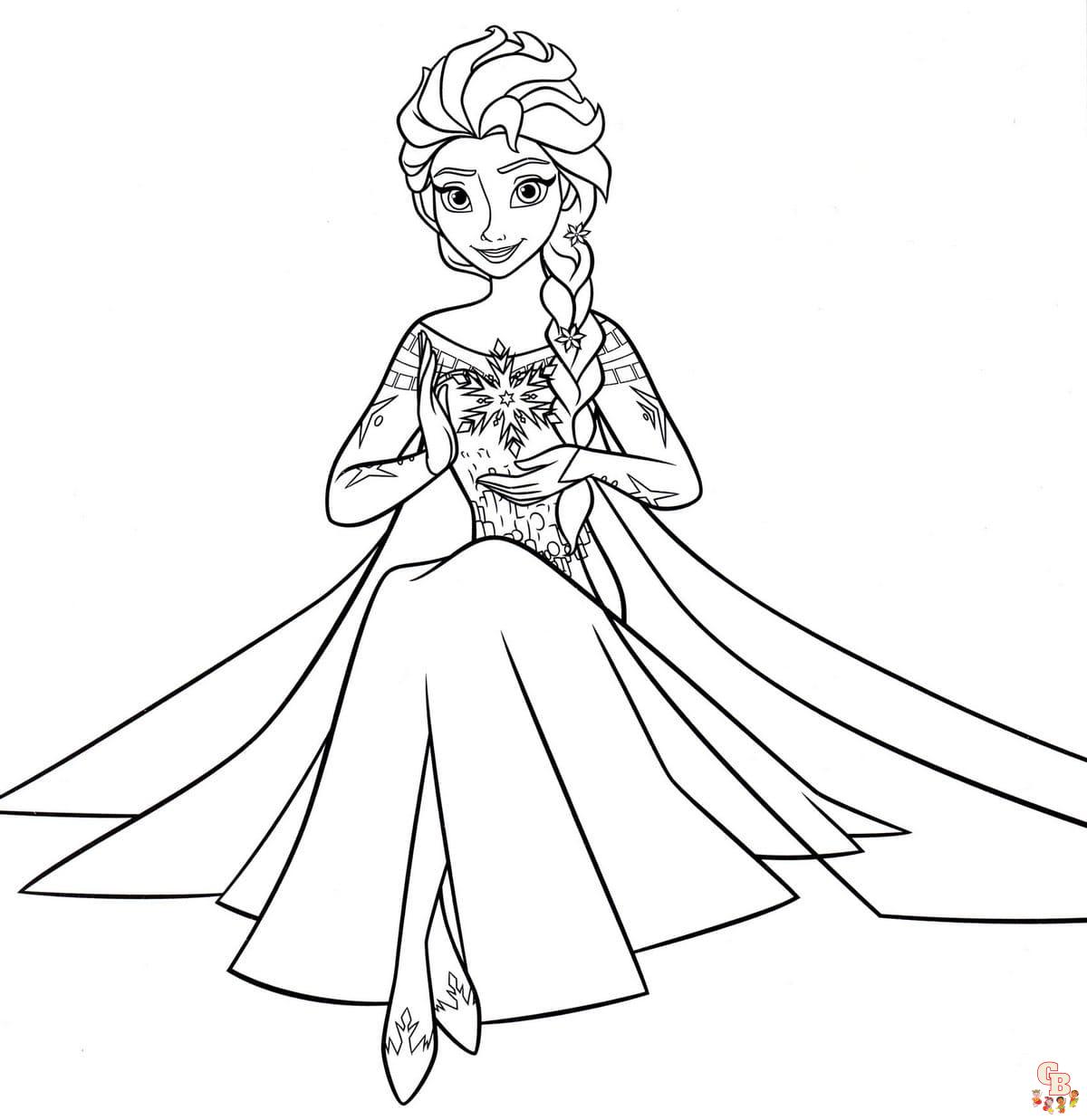 Coloriage Elsa les plus beaux dessins de la Reine des neiges