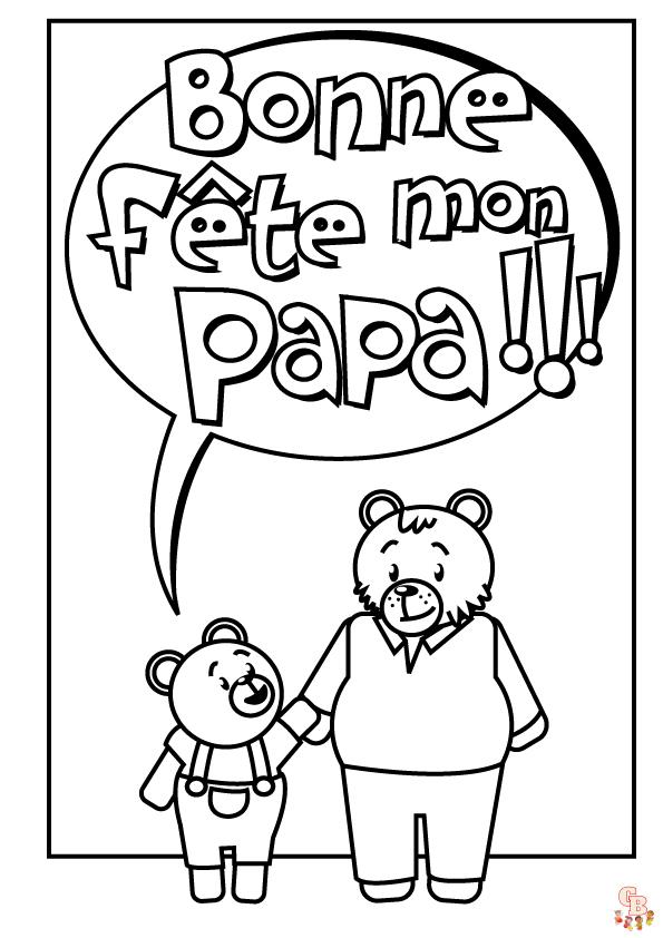 Fransızca Babalar Günü için boyama fikirleri Ücretsiz boyamalar, kartlar, şiirler, hediyeler ve Kendin Yap