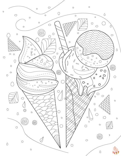 Coloriage Glace Pages de coloriage gratuites pour les amateurs de glaces