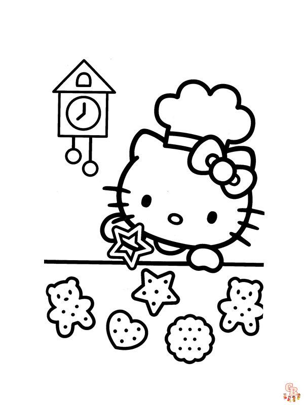 Coloriage Hello Kitty Gratuit en Ligne pour les Enfants Pages à Colorier
