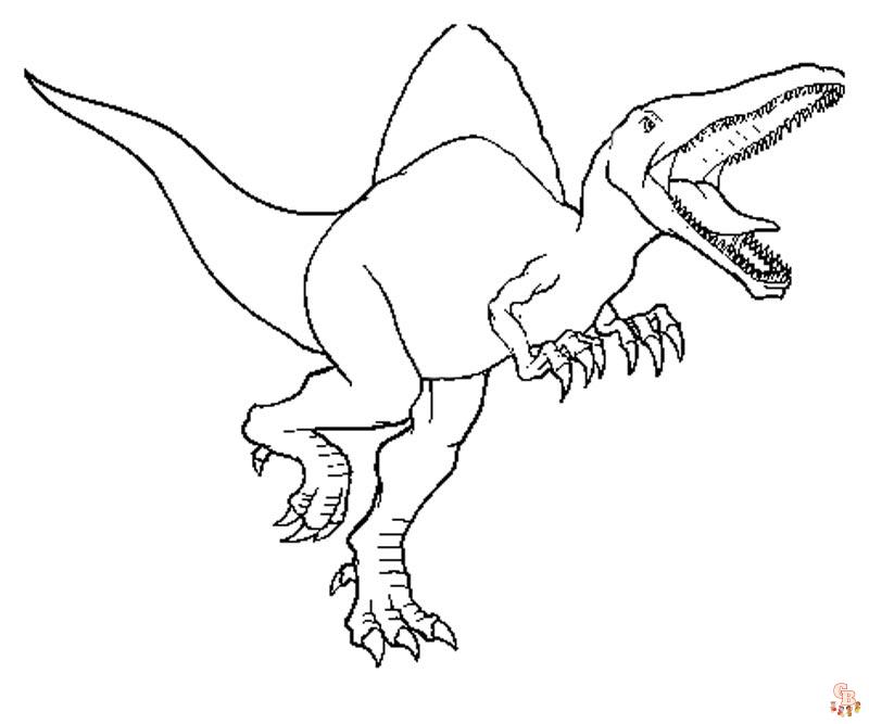 Coloriage Jurassic World T-Rex, Raptors, Mosasaure et plus
