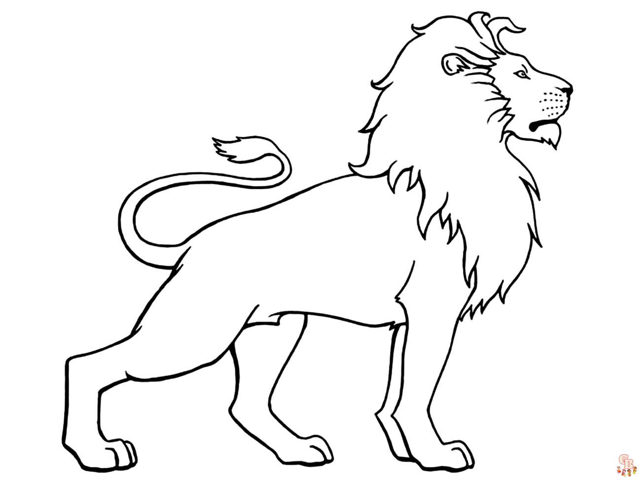 Coloriage Lion Modèles pour Enfants, Adultes et Activités Scolaires