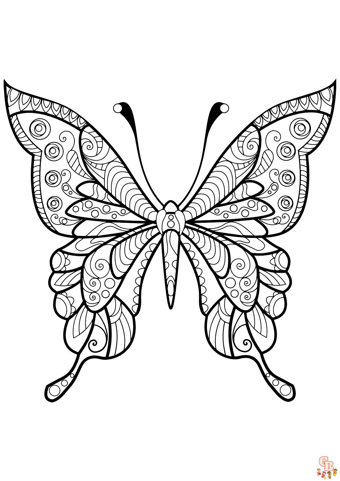 Coloriage papillon - Des modèles gratuits pour enfants et passionnés d'insectes
