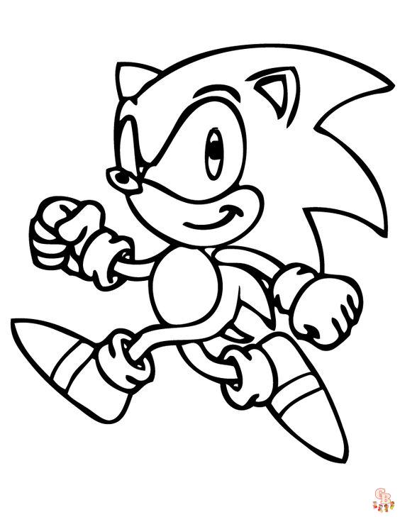 Coloriage Sonic Dessins à colorier de Sonic pour enfants
