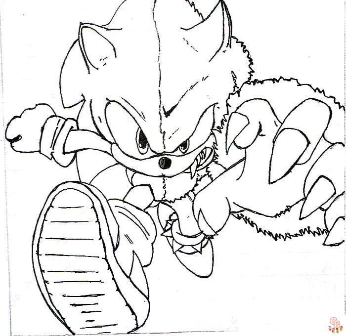 Coloriage Sonic Dessins à colorier de Sonic pour enfants