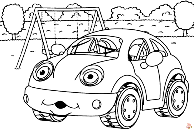 Tô màu ô tô — Mô hình ô tô tô màu cho trẻ em