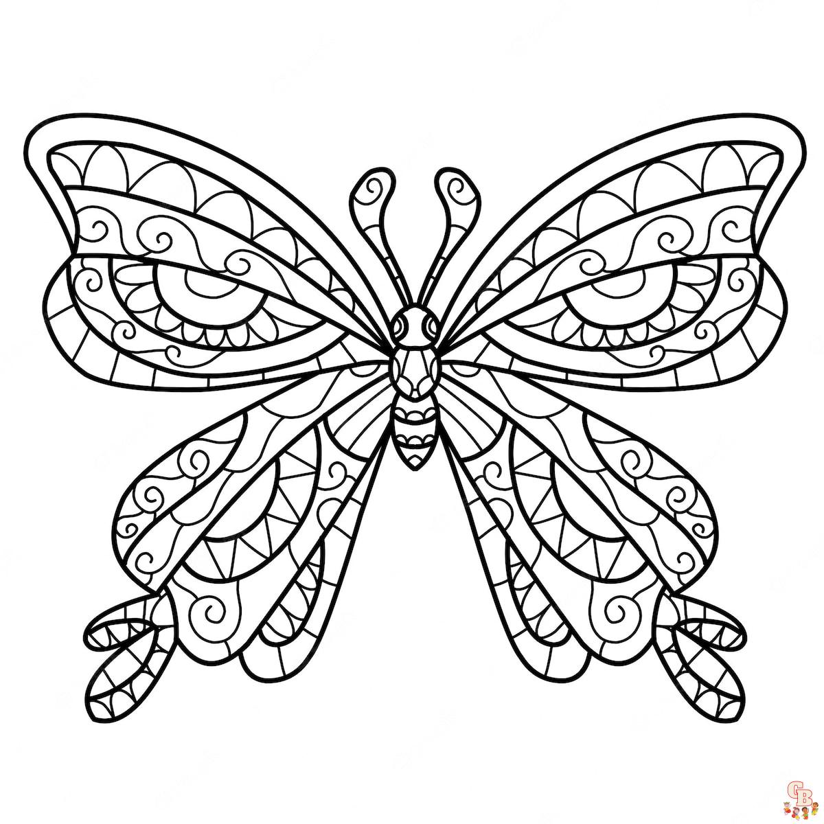 Coloriage Adulte Papillon