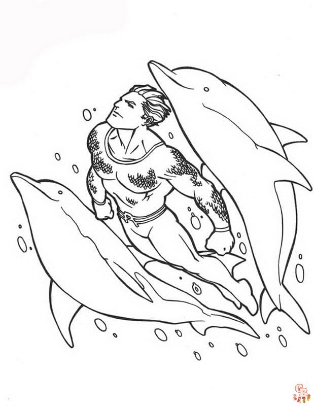 Plansa de colorat Aquaman