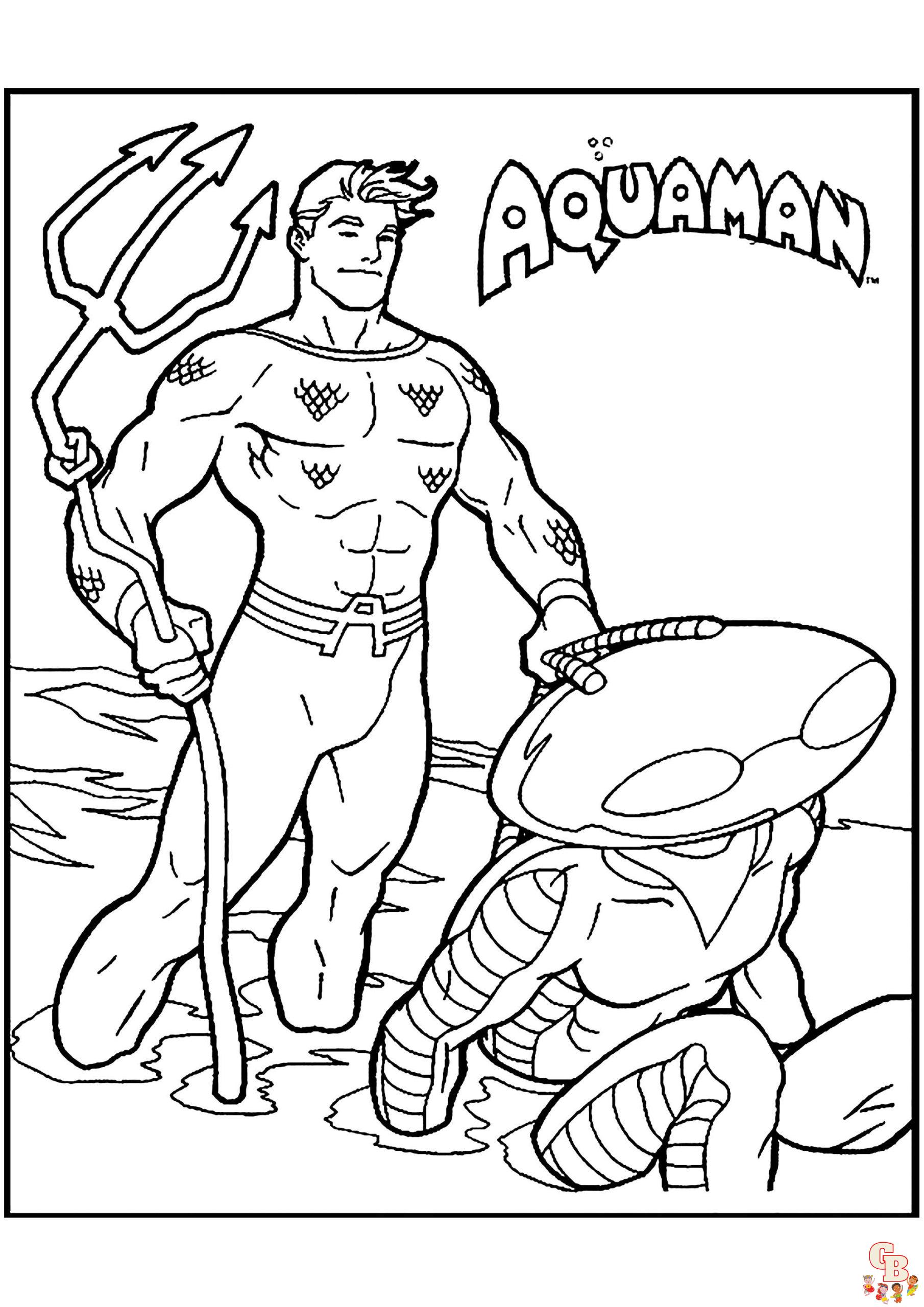 Aquaman kleurplaat