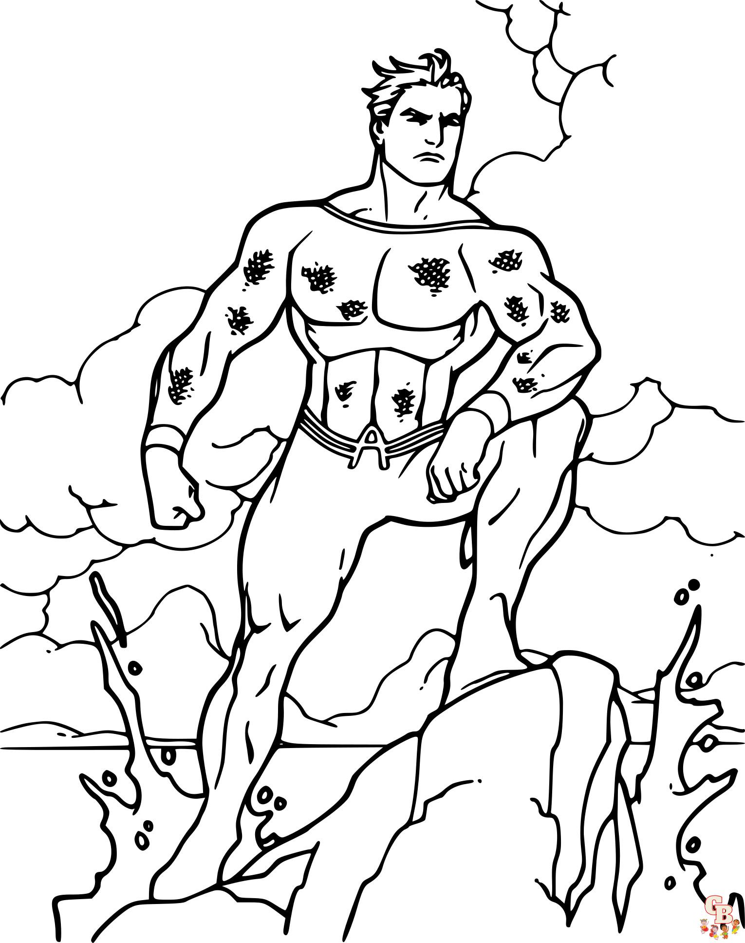 Desenho de Aquaman para colorir
