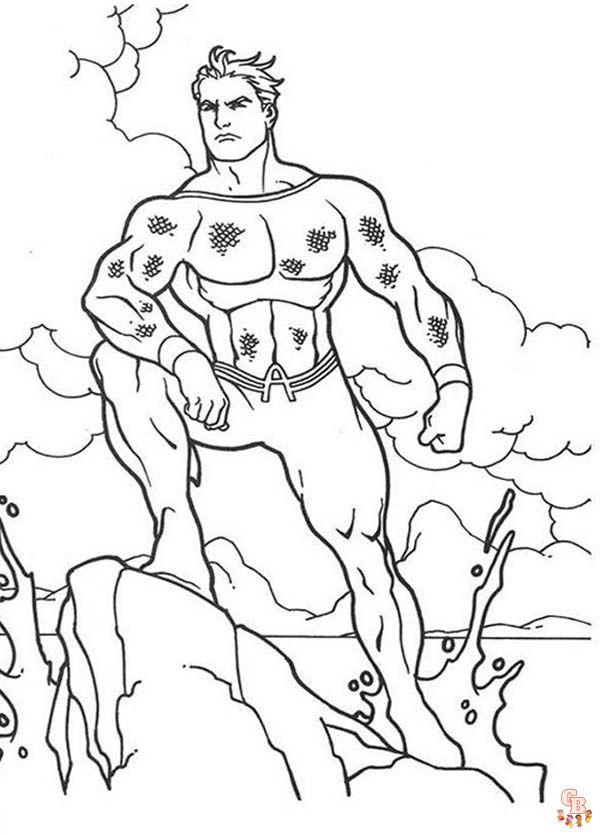 Dibujo de Aquaman para colorear