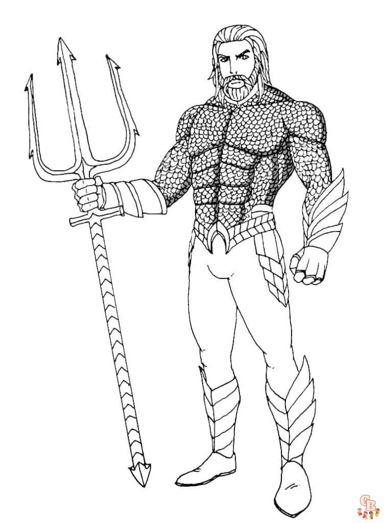 Desenho de Aquaman para colorir
