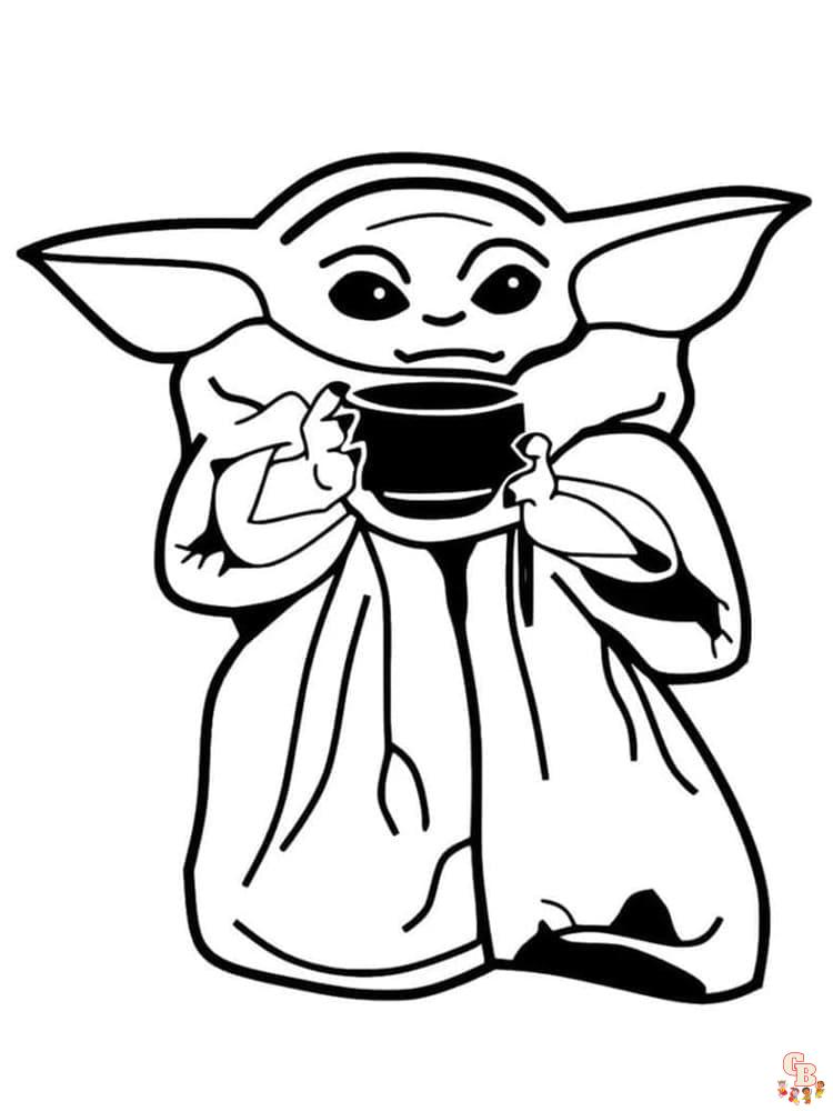 Baby Yoda coloring page