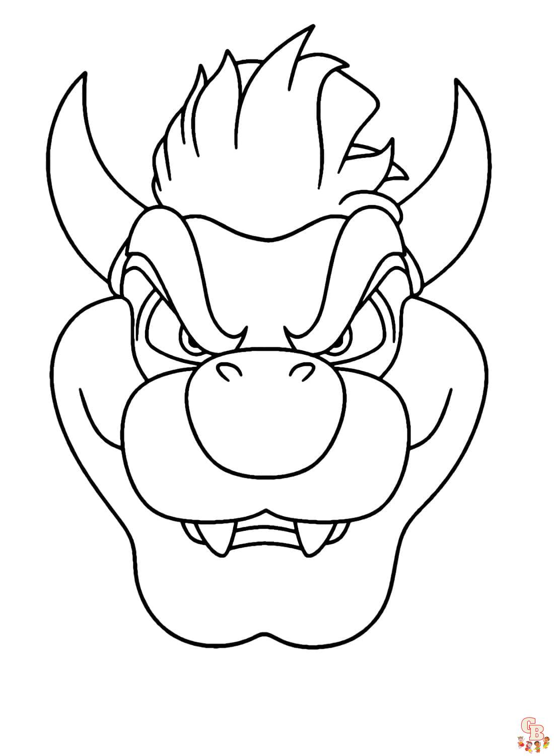 Desenho de Bowser para colorir