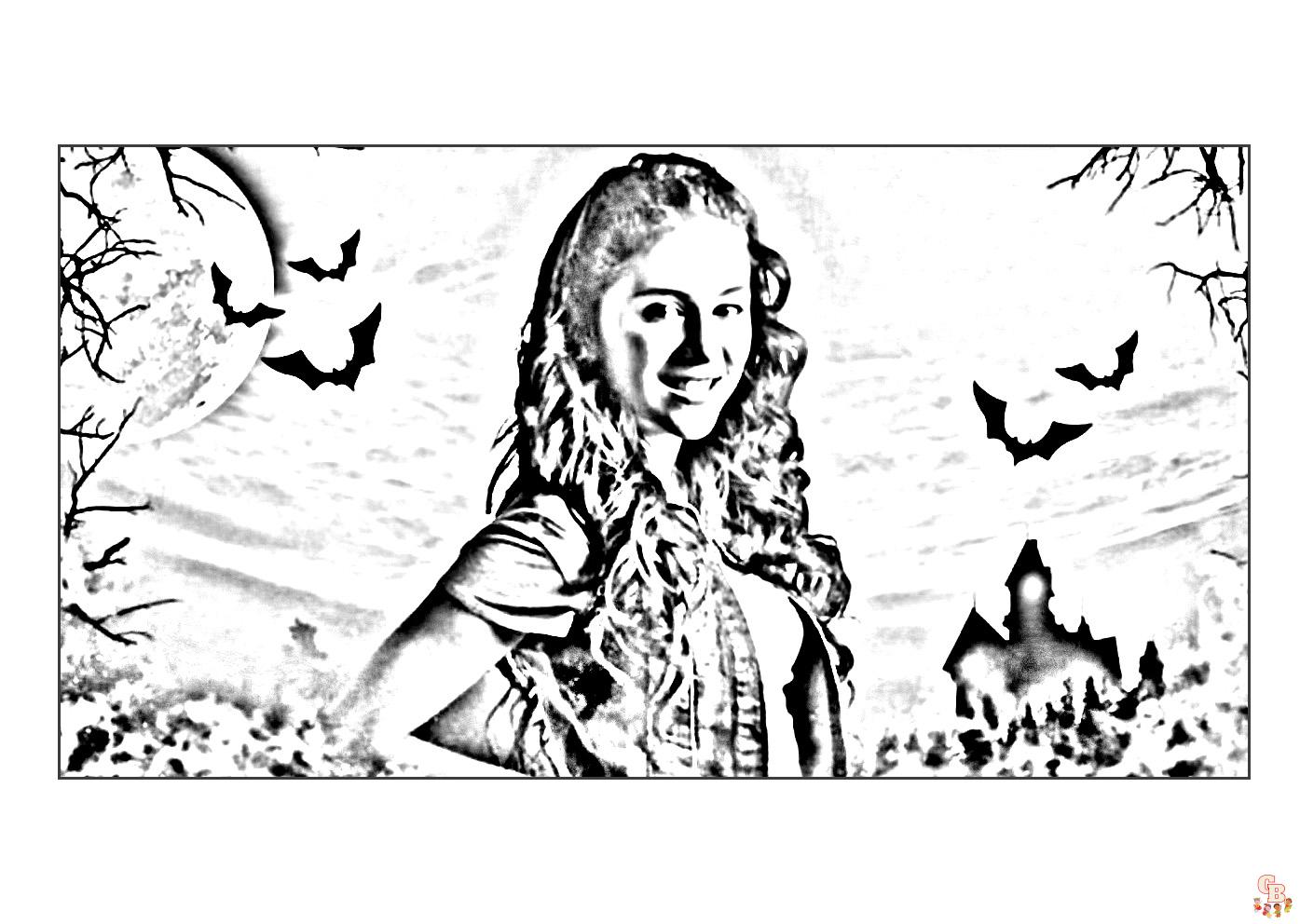 Chica Vampiro Coloring Page