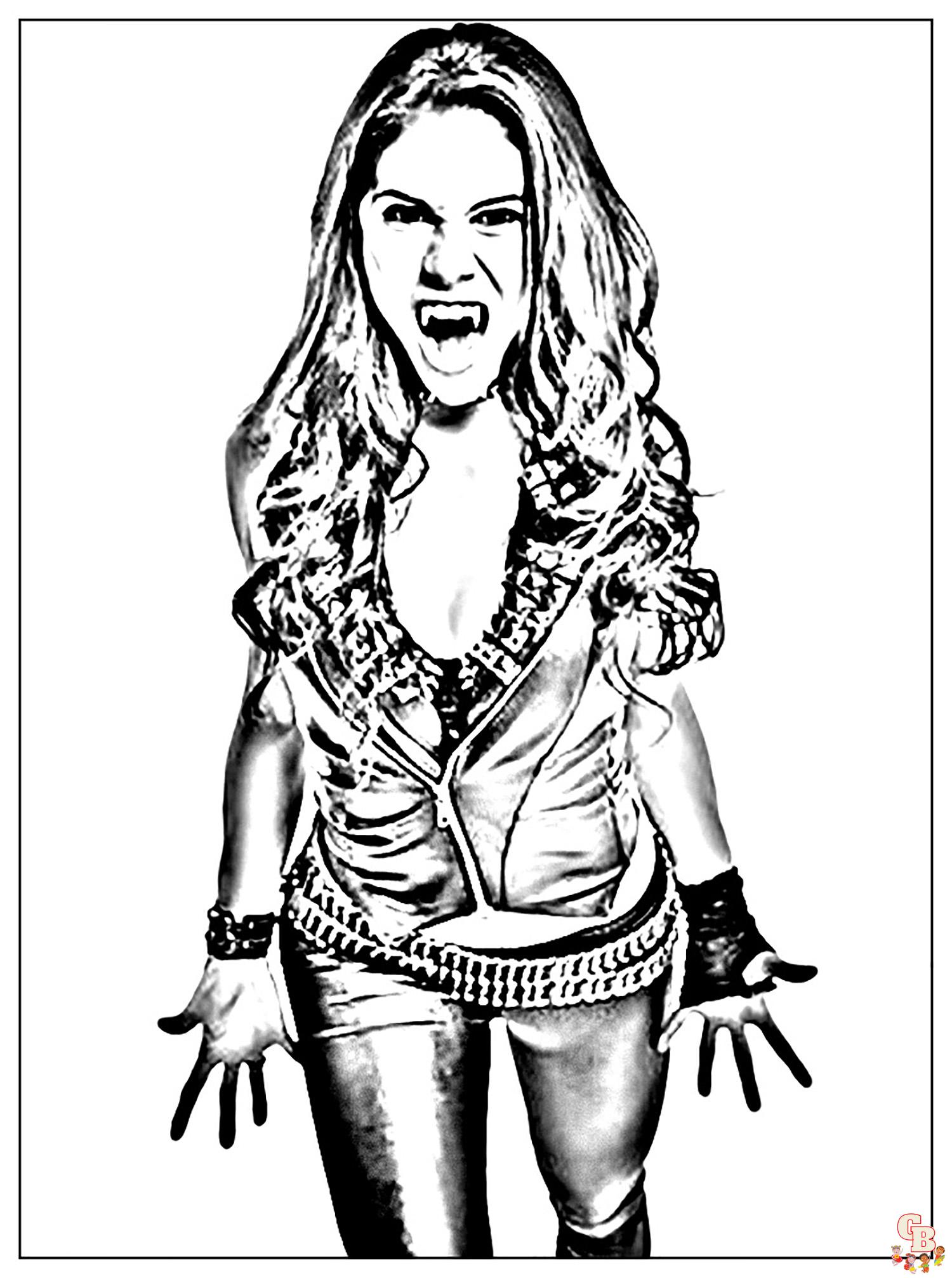 Chica Vampiro Coloring Page
