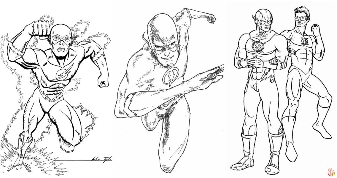 Kolorowanka Flash Super Heroes