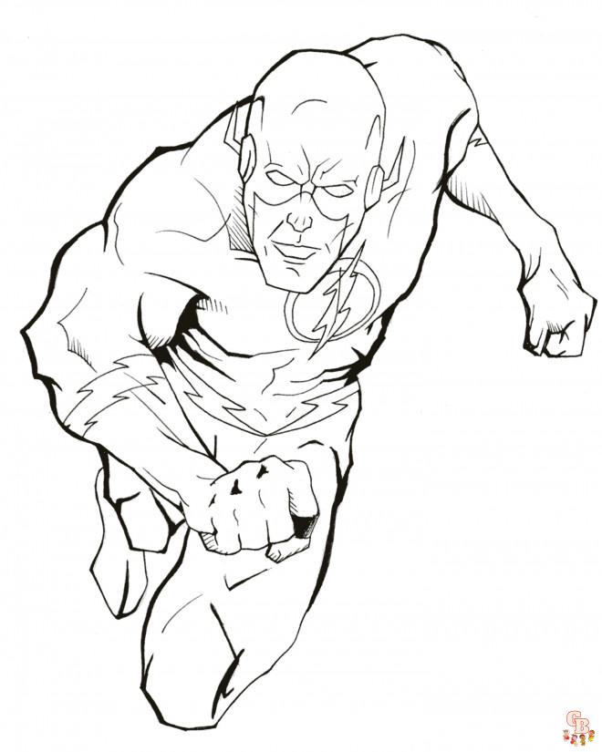 Flash Süper Kahramanlar Boyama Sayfası