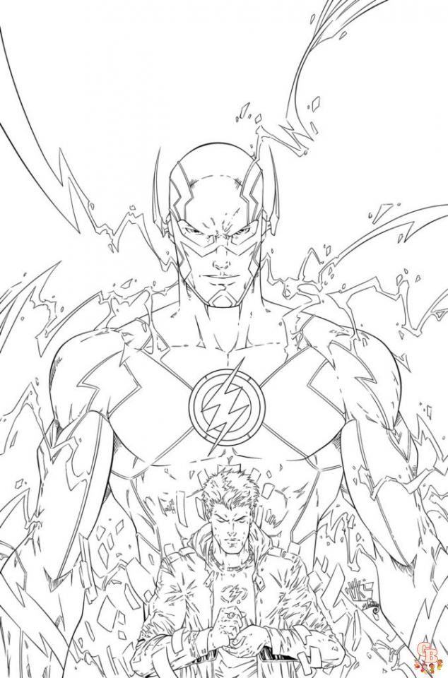 Kolorowanka Flash Super Heroes