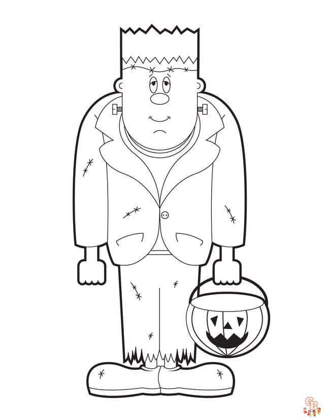 Frankenstein coloring page