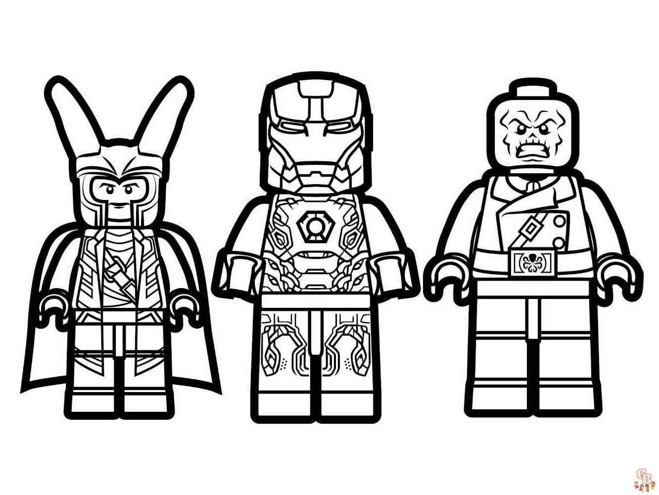 Pagina de colorat Lego Super Heroes
