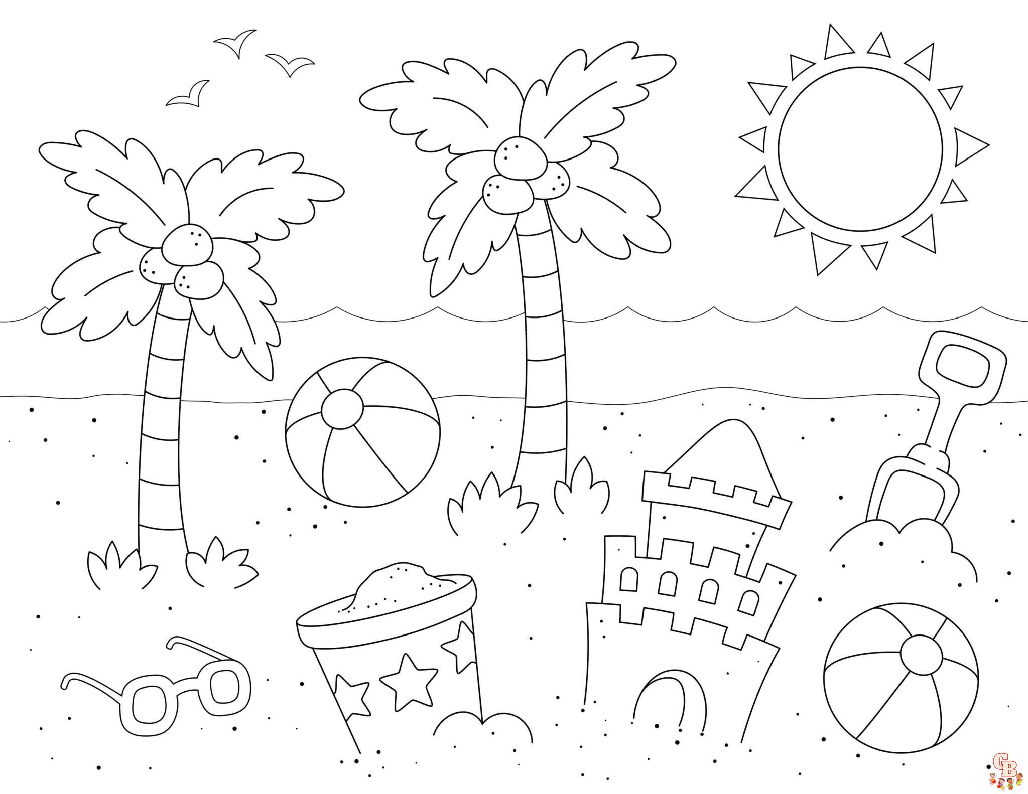 Palm tree coloring page