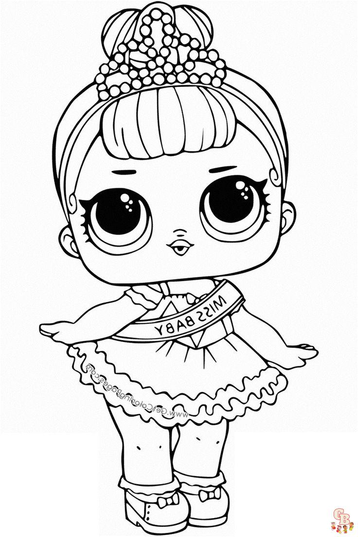 Lol Doll Surprise Hair Goals Coloring Page