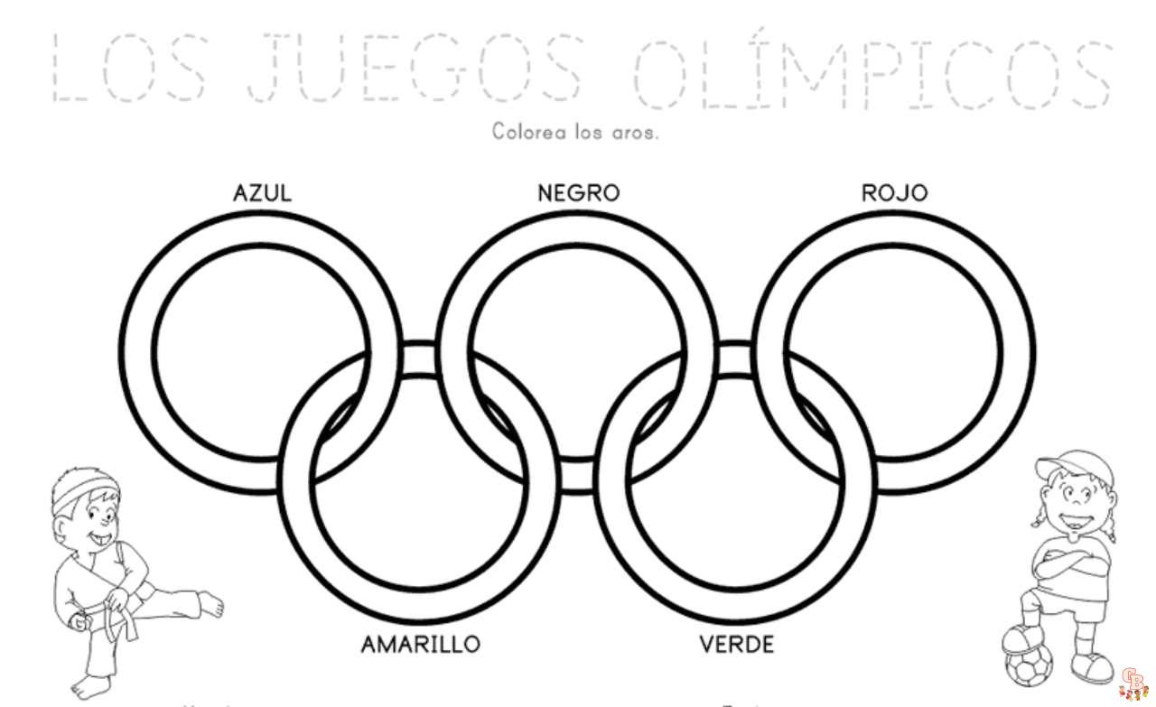 coloriage anneaux olympiques