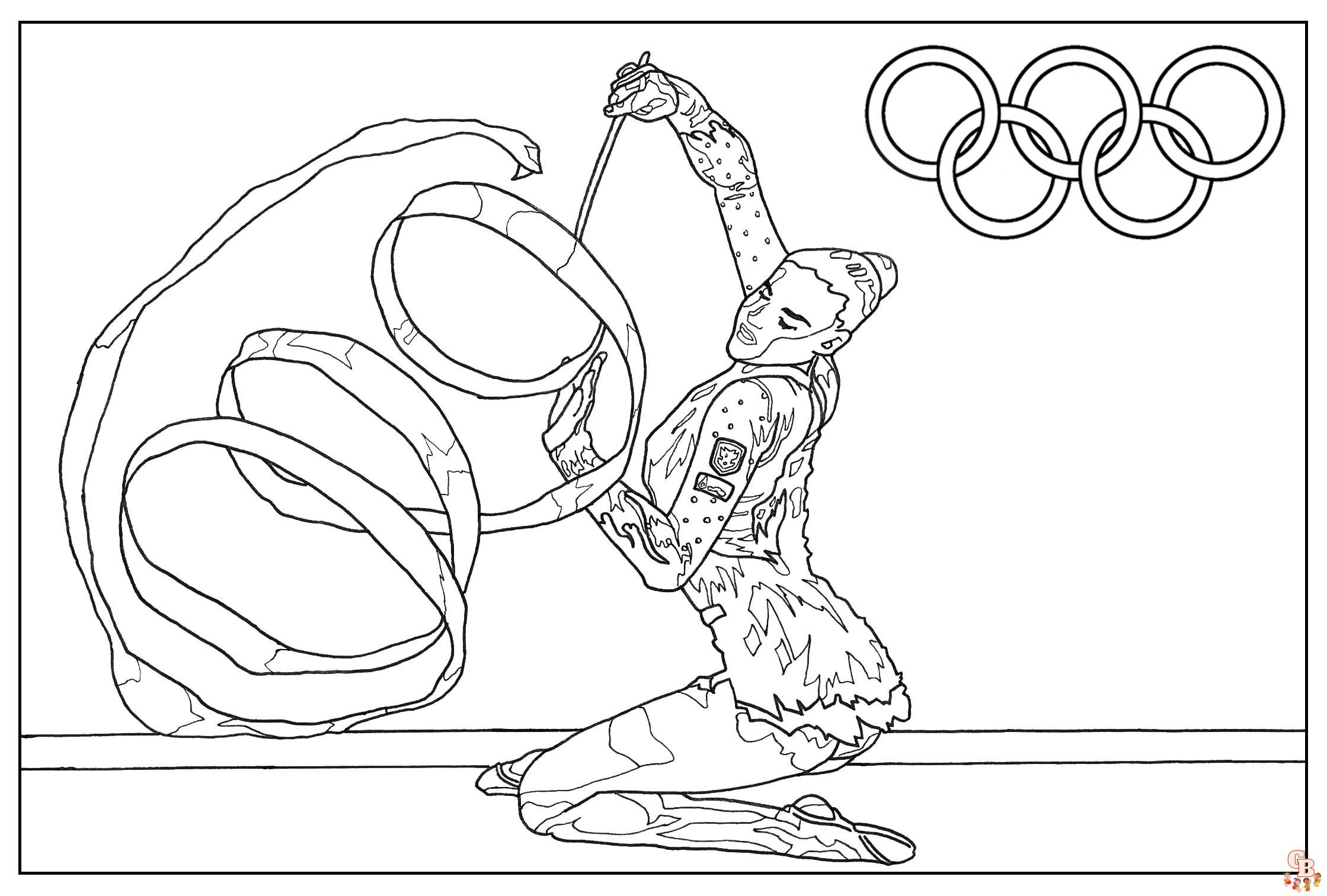 coloriage anneaux olympiques