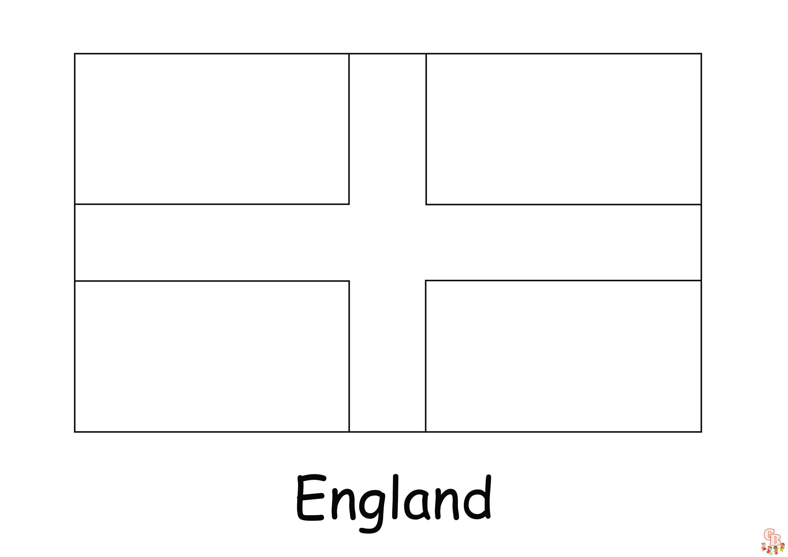 drapeau anglais coloriage