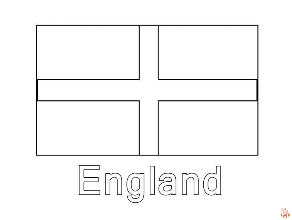 drapeau anglais coloriage