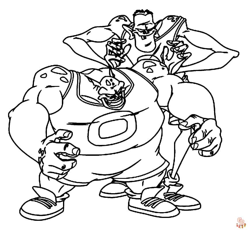space jam monsters coloring pages
