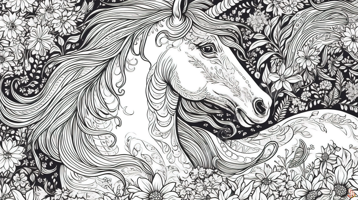 Coloriage Adulte Cheval