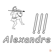 Desenho de Alexandre para colorir