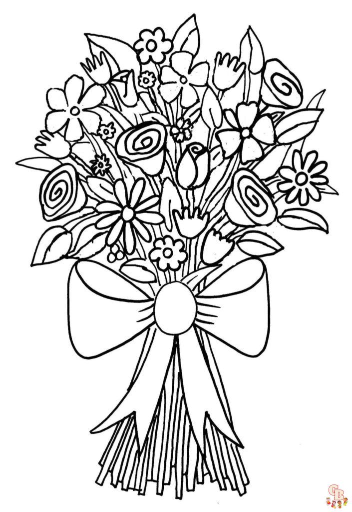 Coloriage Bouquet De Fleurs