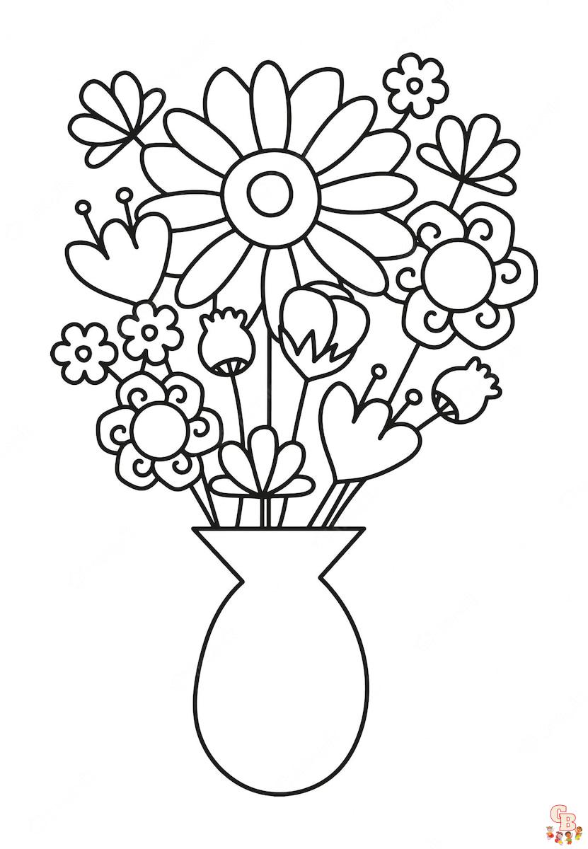 Coloriage Bouquet De Fleurs