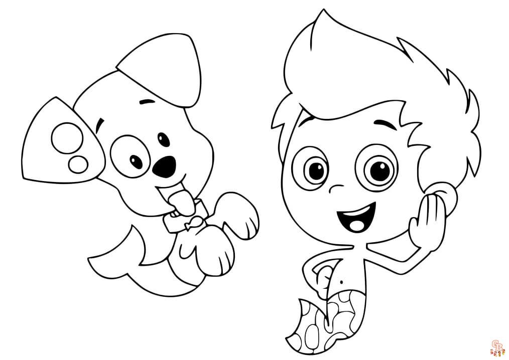 Coloriage Bubulle Guppies