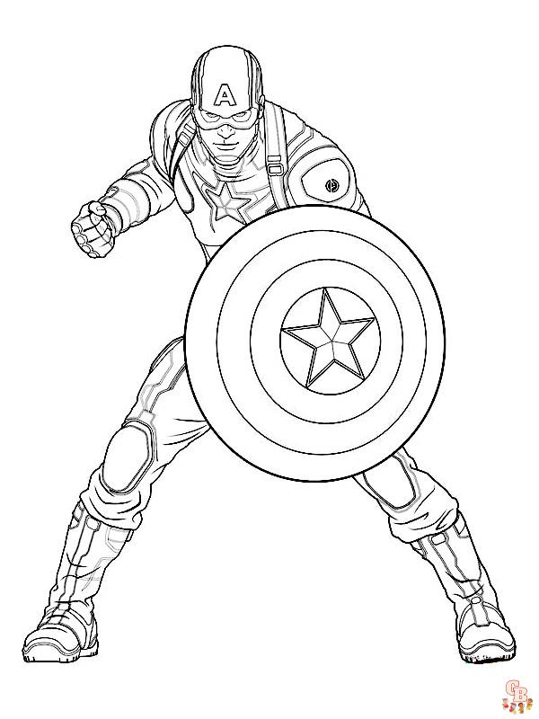 Coloriage Captain Marvel