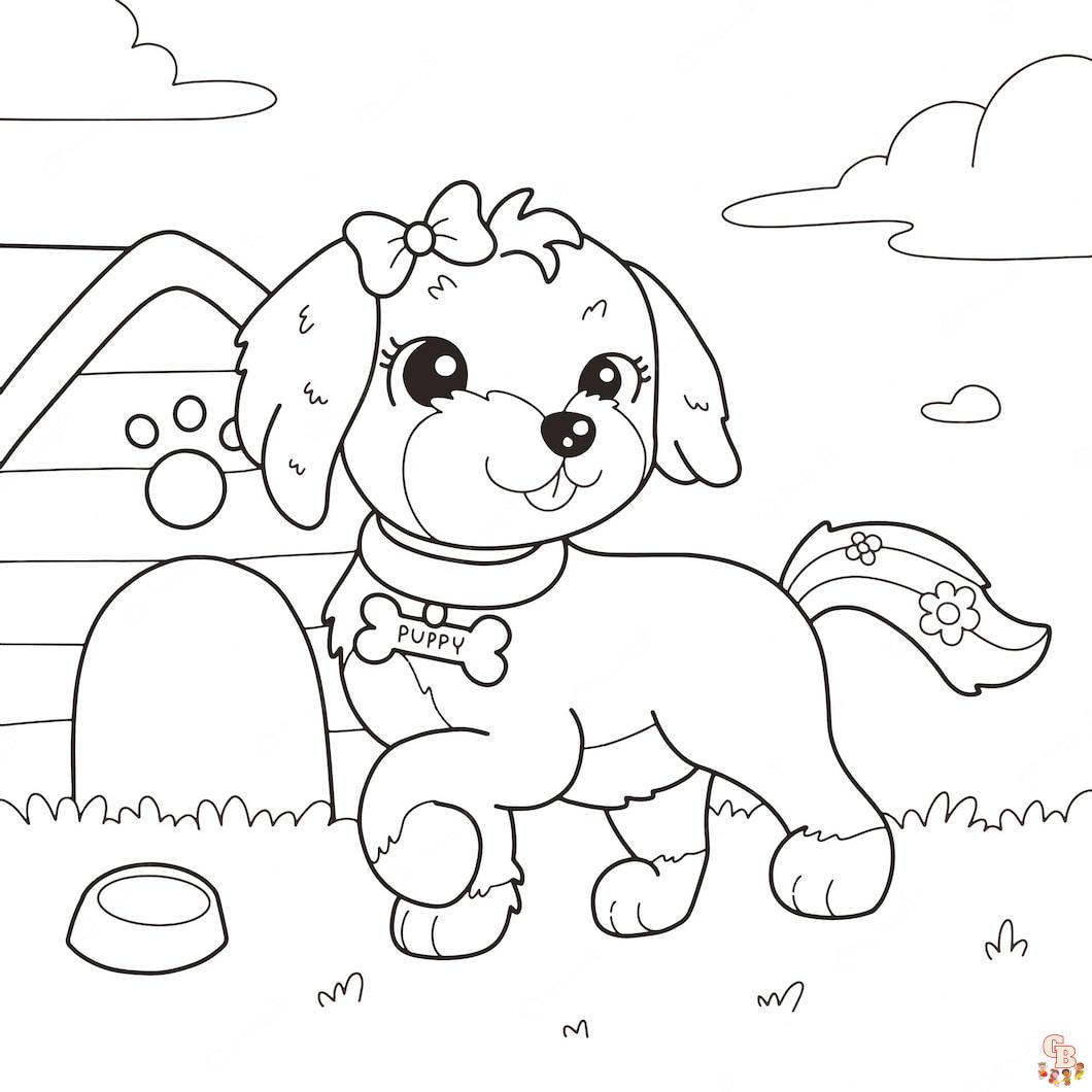 Coloriage Chiot