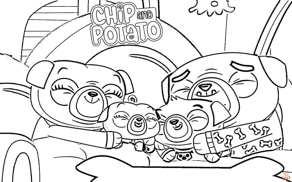 Chip And Potato Coloring Page