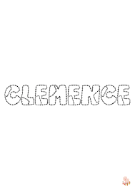 Clemence coloring page