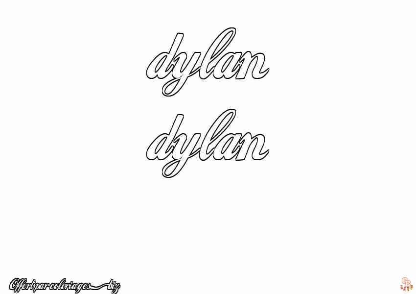 Desenho de Dylan para colorir