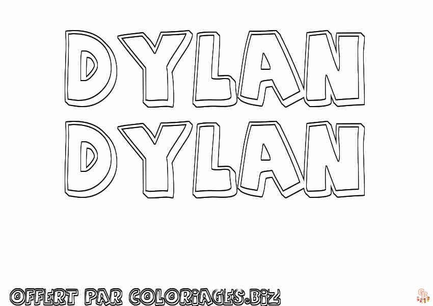 Dibujo de Dylan para colorear
