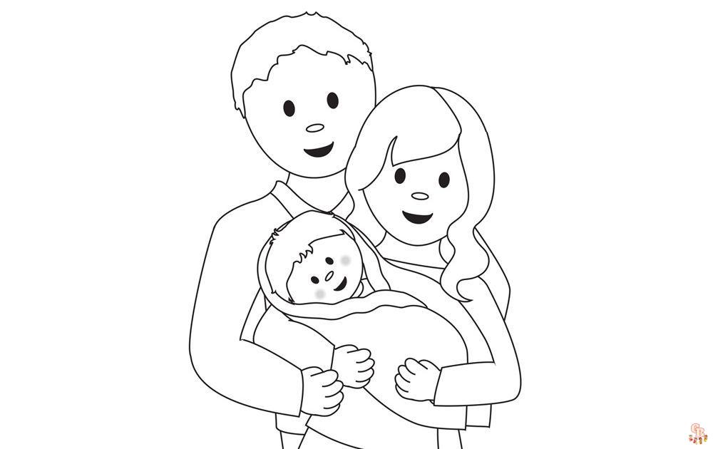 Coloriage Famille